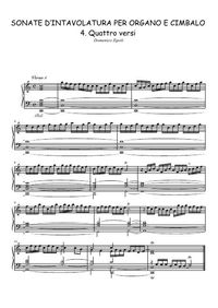 Sonate d'Intavolatura per Organo e Cimbalo 4. Quattro versi - Domenico Zipoli